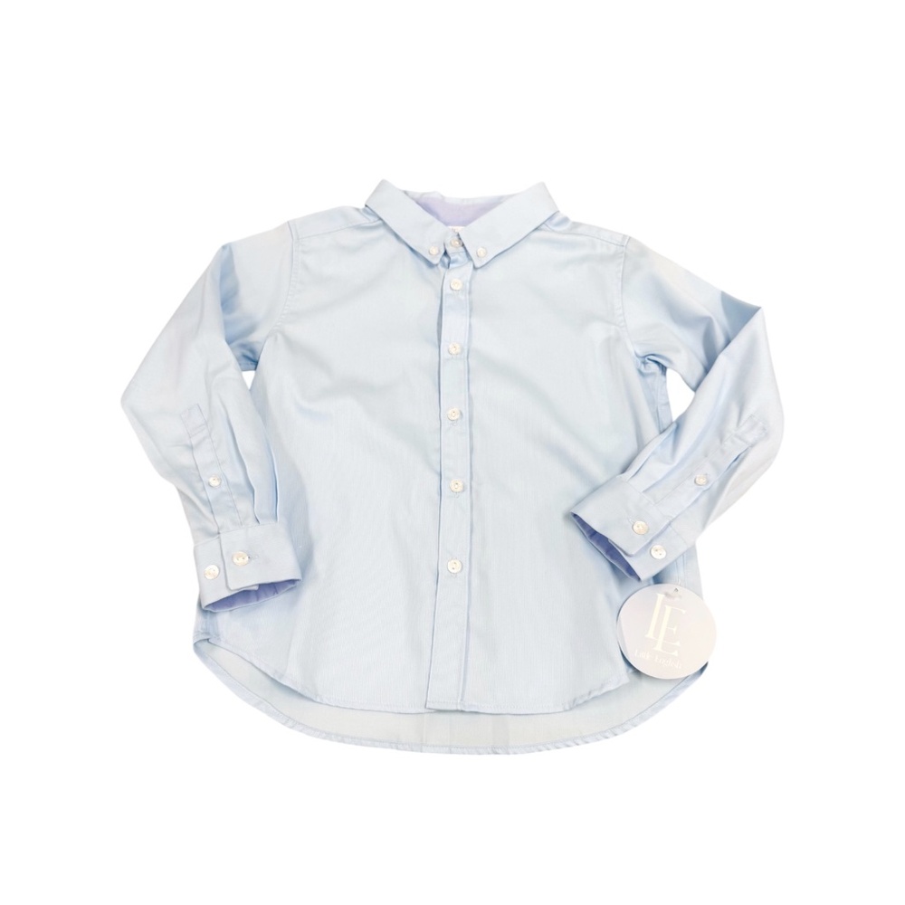 NWT Little English Light Blue Pique Buttondown Shirt